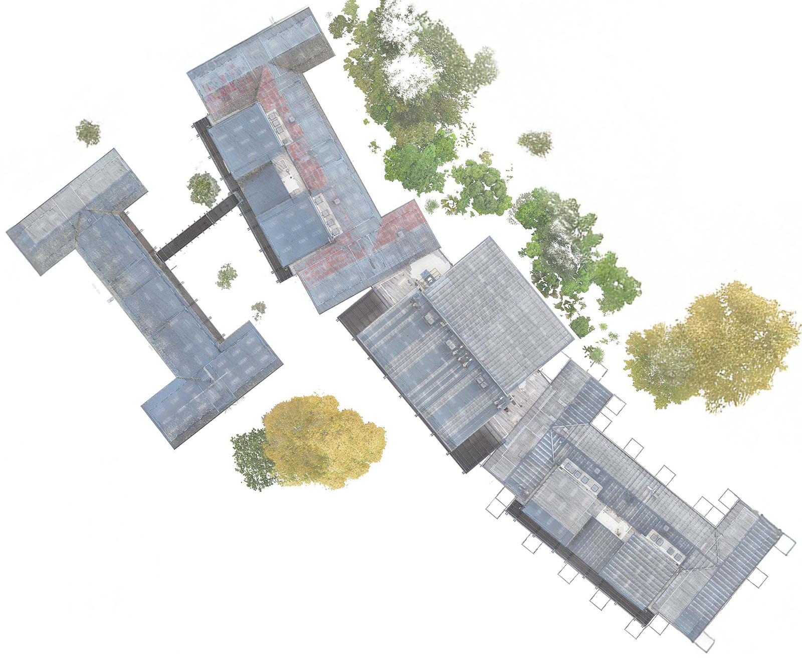Example of a roof Orthophoto