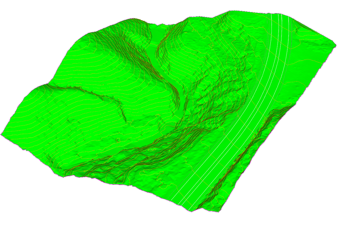 CAD output from LiDAR survey data